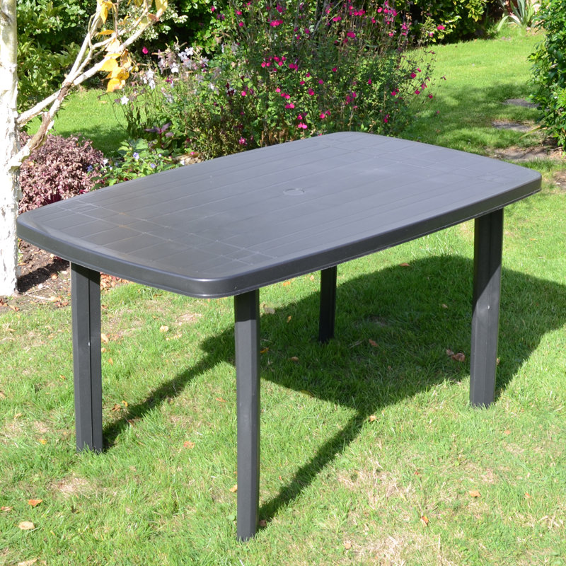 Rimini Rectangular Garden Table, Anthracite