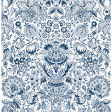 Blanche Dark Green Floral Damask Wallpaper