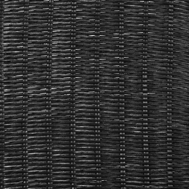 Bohemian Harmony Black Rattan Handwoven Rocking Chair