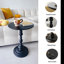 Table basse ronde moderne en métal noir minimaliste