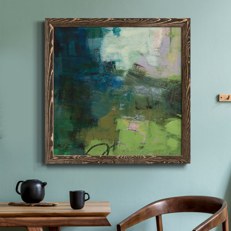 Pierre sur mesure VI-Premium, reproduction encadrée - prête à être accrochée, Papier avec cadre noyer, Pas de tapis