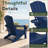 Pakkdiarie Folding Adirondack Chair with Cup Holder,HDPE Outdoor Chair with Comfort Ergonomic Seat for Patios,Lawn,Garden, Backyard Use-476871624