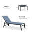Ensemble de 2 chaises longues d'extérieur Latitude Run® avec cadre en aluminium et roues de piscine faciles à déplacer pour la table d'appoint-2048837611