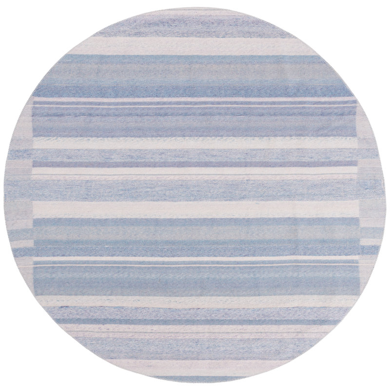 Tapis à rayures Keyania Performance, Rond 7 pi