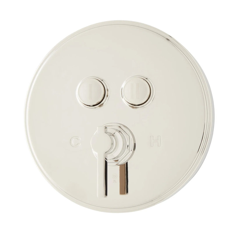 Signature Hardware Greyfield Pressure Balance Shower Trim, Polished Nickel