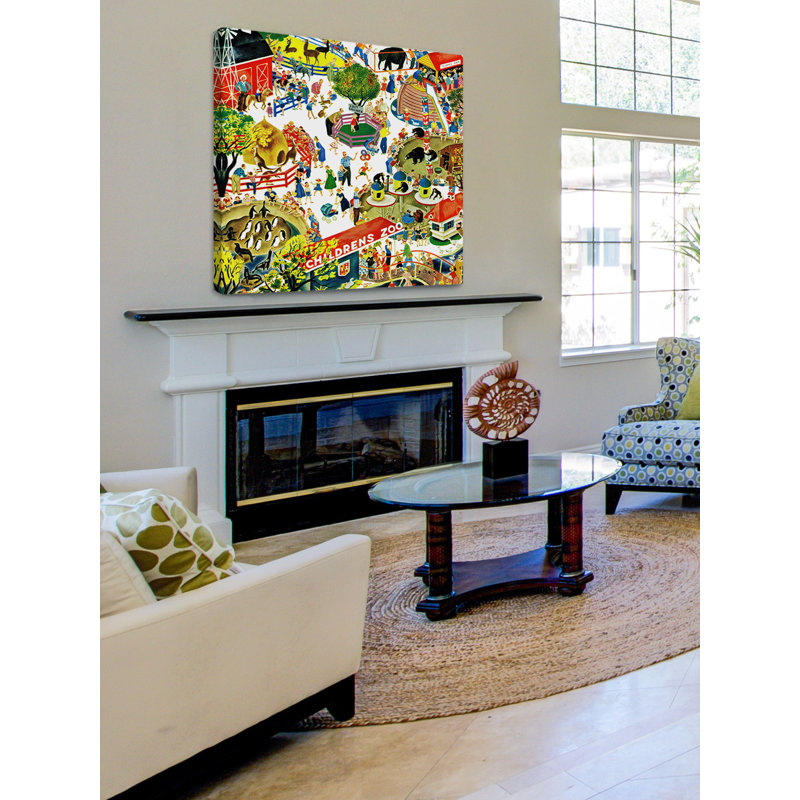 Childrens Zoo - Painting on Canvas, 122cm H x 122cm W