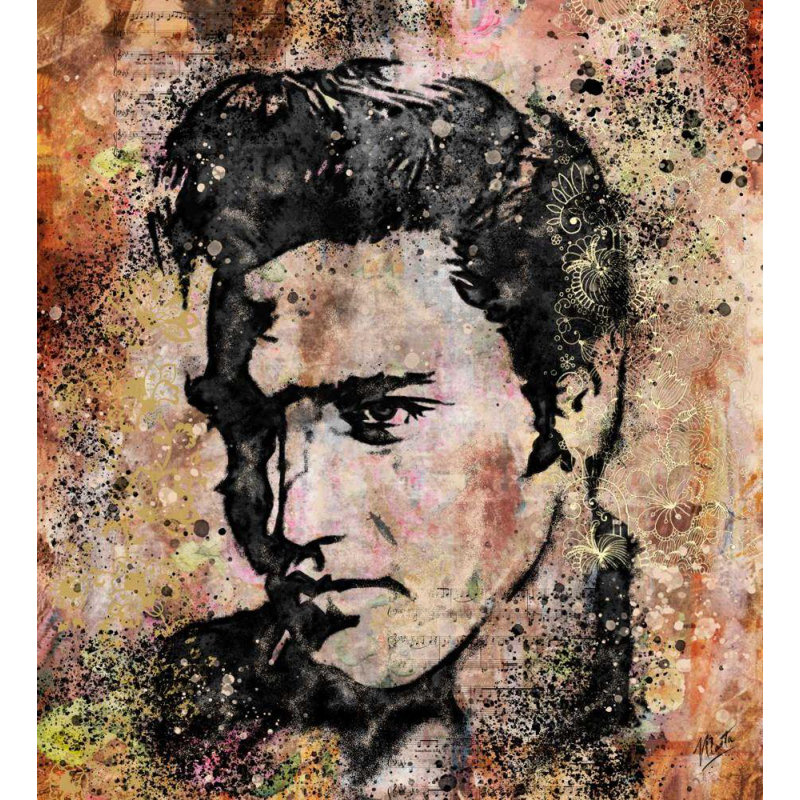 Art sur toile tendue par Red Barrel Studio® Wiley, Marta Gallery, Elvis I N-193EEE-4, H 30 po x l 28 po