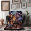 Cosmic capture Meowment - couverture en sherpa 1 pièce de qualité supérieure - reproduction d'art luxueuse-97349970