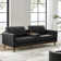 Plina 89"Wide Mid-Century Modern Genuine Leather Sofa with Multifunctional Storage Box