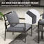 Ensemble de patio confortable en métal toutes saisons pour le jardin avec un design moderne