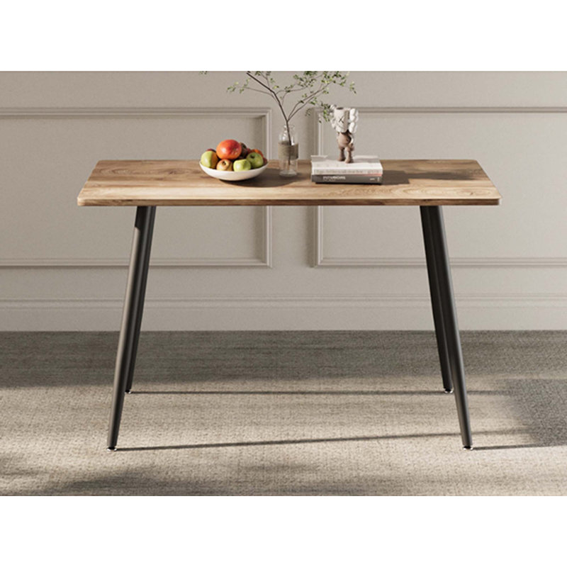 47"  MDF Dining Table, Black, Wood