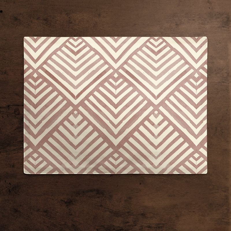 Napperon rectangulaire en coton, Beige