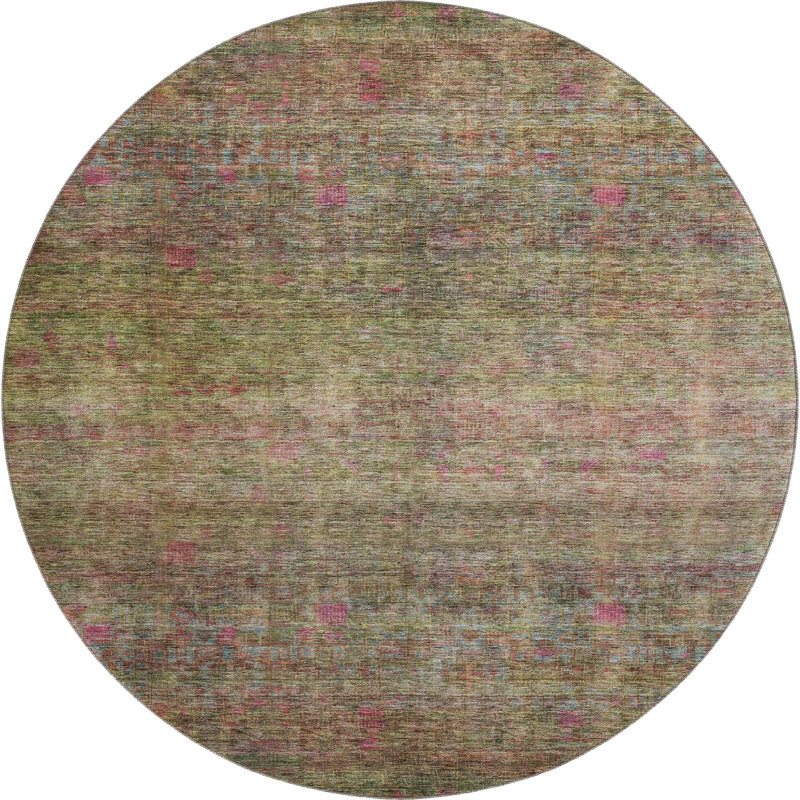 Premium Machine Washable Mayfield AMF1171 Global Rug, Round 8'