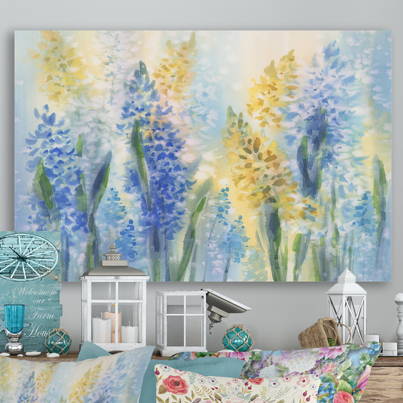 Fleurs printanières - reproduction sur toile, H 8 po x l 12 po x P 1 po, Toile tendue