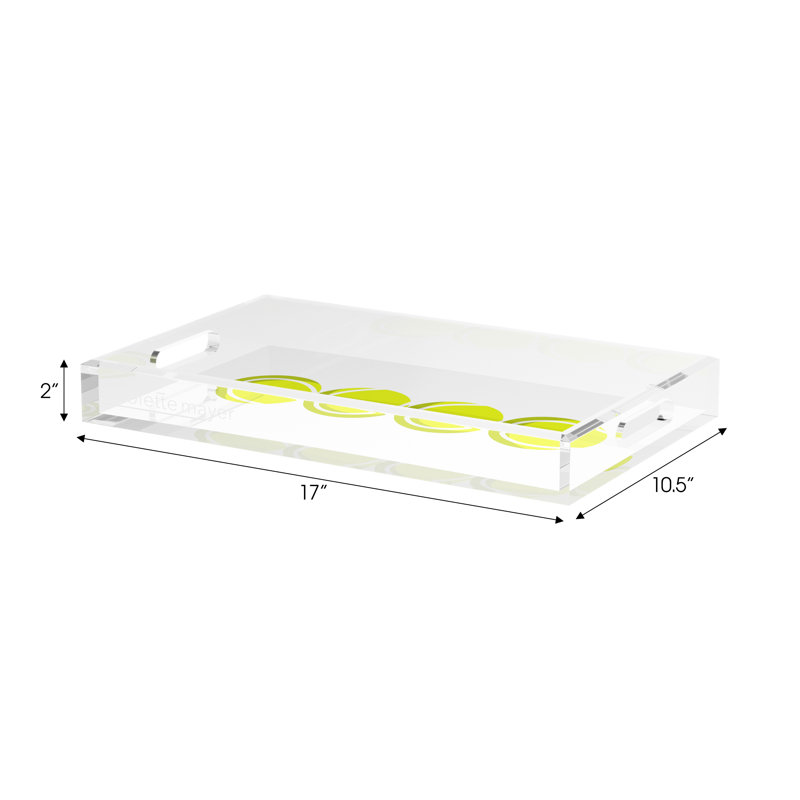 Abstract Decorative Tray, 2" H x 17" W x 10.5" D