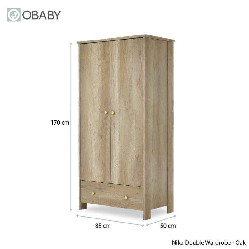 Nika Double Wardrobe - Oak
