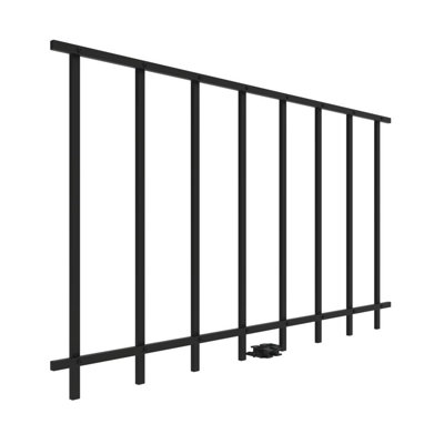 Catalyst 19.5 in. x 35 in. Black Aluminum Puppy Picket Add-on Kit