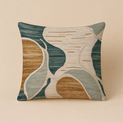 Watercolor Brown Indoor and Outdoor Throw Pillow