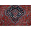 Tapis turc floral rouge en laine Sarouk Farahan noué à la main 9 x 12