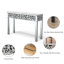 Amla 120cm Mirrored Glass Console Table Crystal Inlay Home Decor