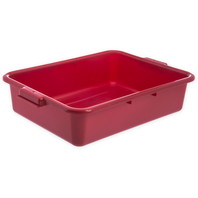 Carlisle Food Service Products Comfort Curve™ Polyethylene (HDPE) Bin, Gray, 5" H x 15" W x 20" D