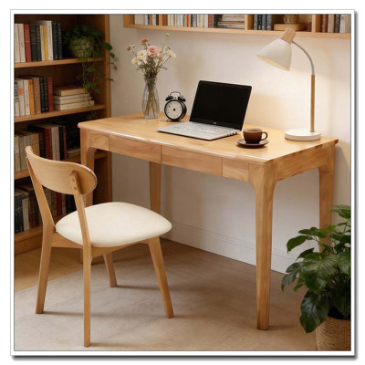 Bureau en bois massif avec tiroirs
