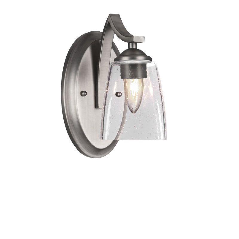 Zilo Wall Sconce, Clear, Matte Black