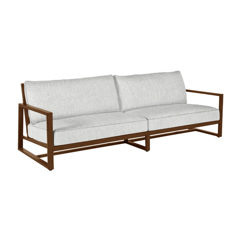 Avondale Aluminum Sofa - Oak, Welt, Oak, Bali Pearl