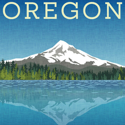 Impression sur toile tendue, "Oregon", États-Unis