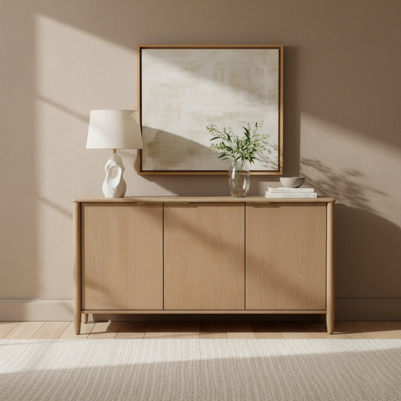 Lylie 3-Door Oak Sideboard, Sand