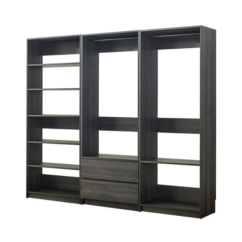 Étagère de rangement modulaire autoportante 9 tiroirs 2 tiroirs Dee, Noir
