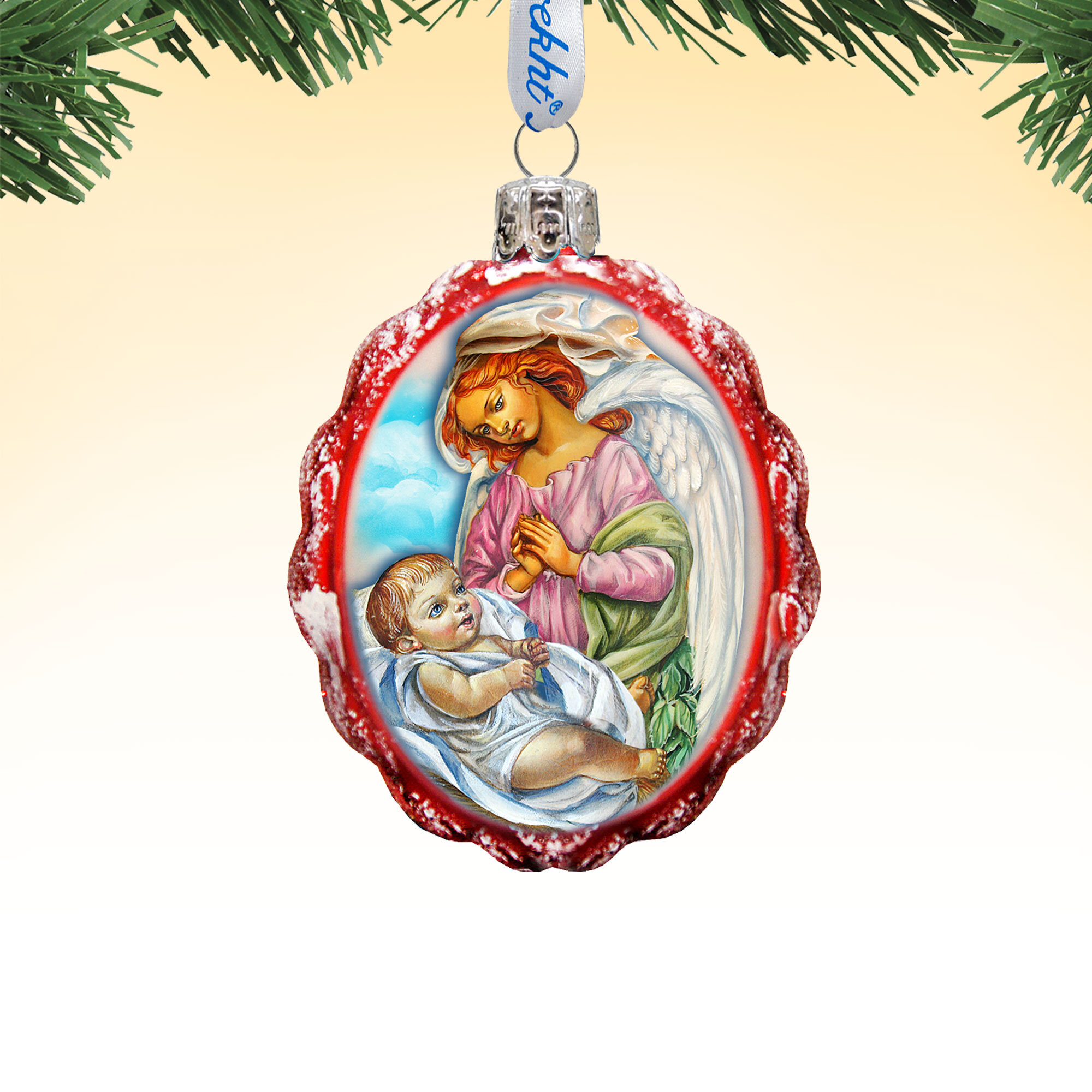 The Holiday Aisle® Glass People Photo Ornament | Wayfair