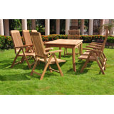 Eucptus Outdoor 7 - Piece Teak Dining Set