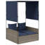  Double chaise longue de patio gris, bleu marine-2090668389-2090668384