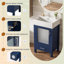 Meuble-lavabo de 20 pouces avec lavabo en céramique et beaucoup de rangement - idéal pour les petites salles de bain-121885370