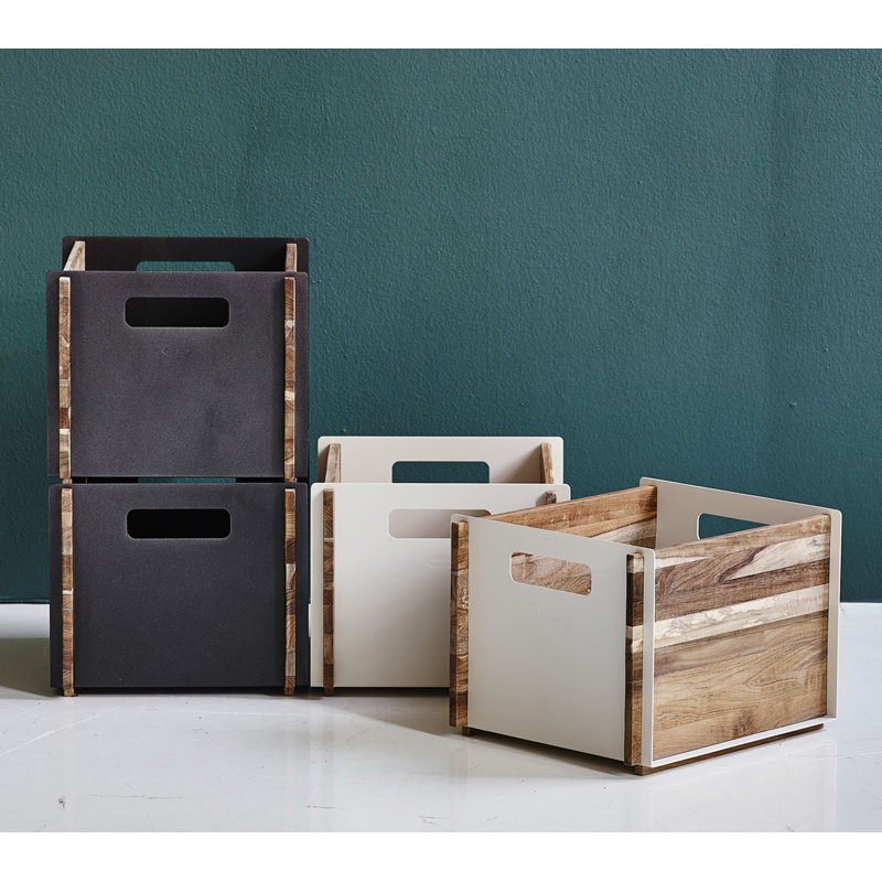 Solid + Manufactured Wood Box, White