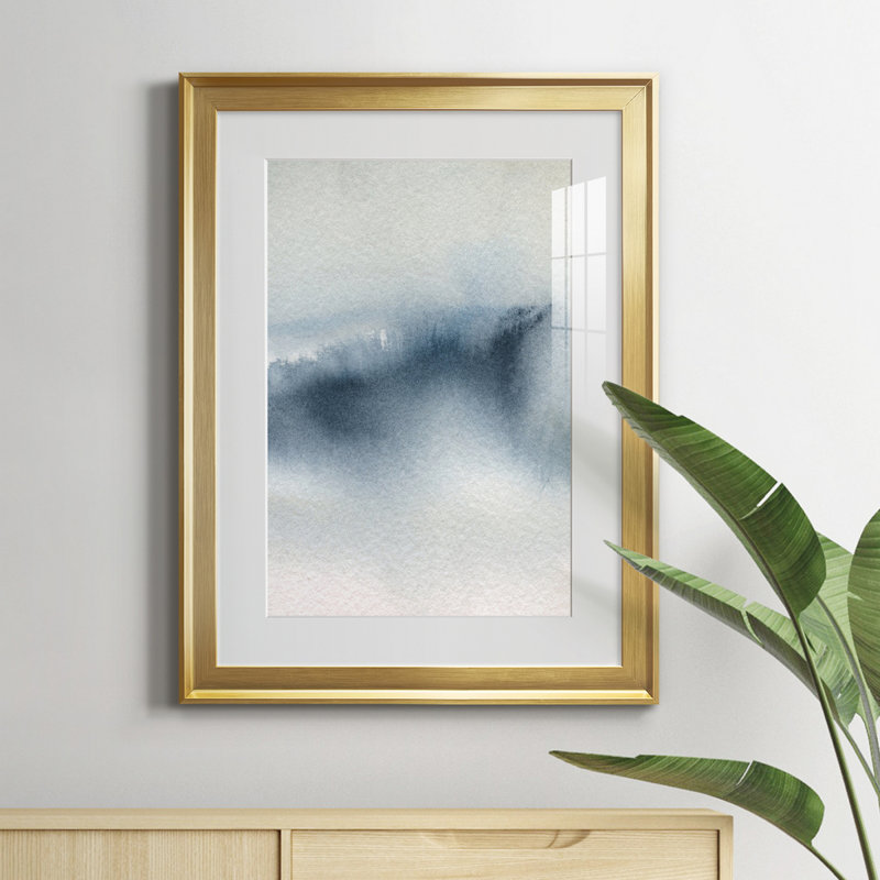 Summer Rain I - peinture encadrée, H 18,5 po x l 24,5 po x P 1,5 po, Or