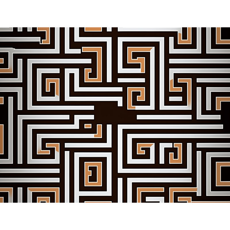 Polyester Comforter, King Comforter, Brown/Silver Geometric