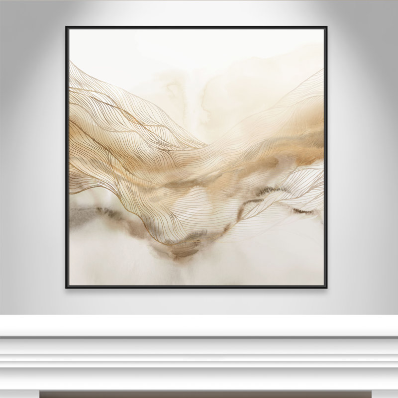 «Line Haze II» par Isabelle Z, H 46,5 po x l 46,5 po, Noir
