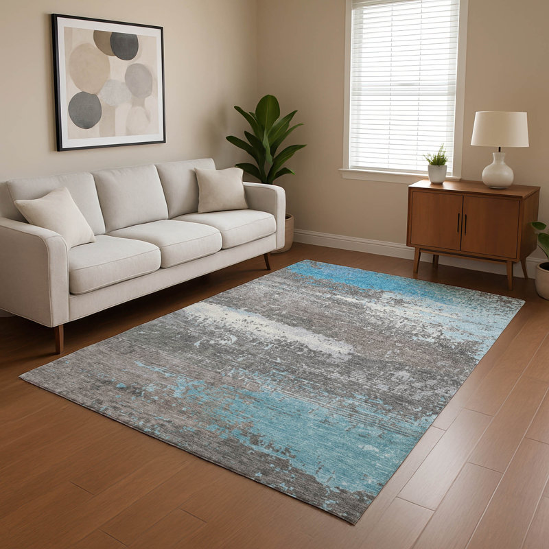 Premium Machine Washable Otte AMF1777 Modern Rug, Rectangle 5' x 7'6"