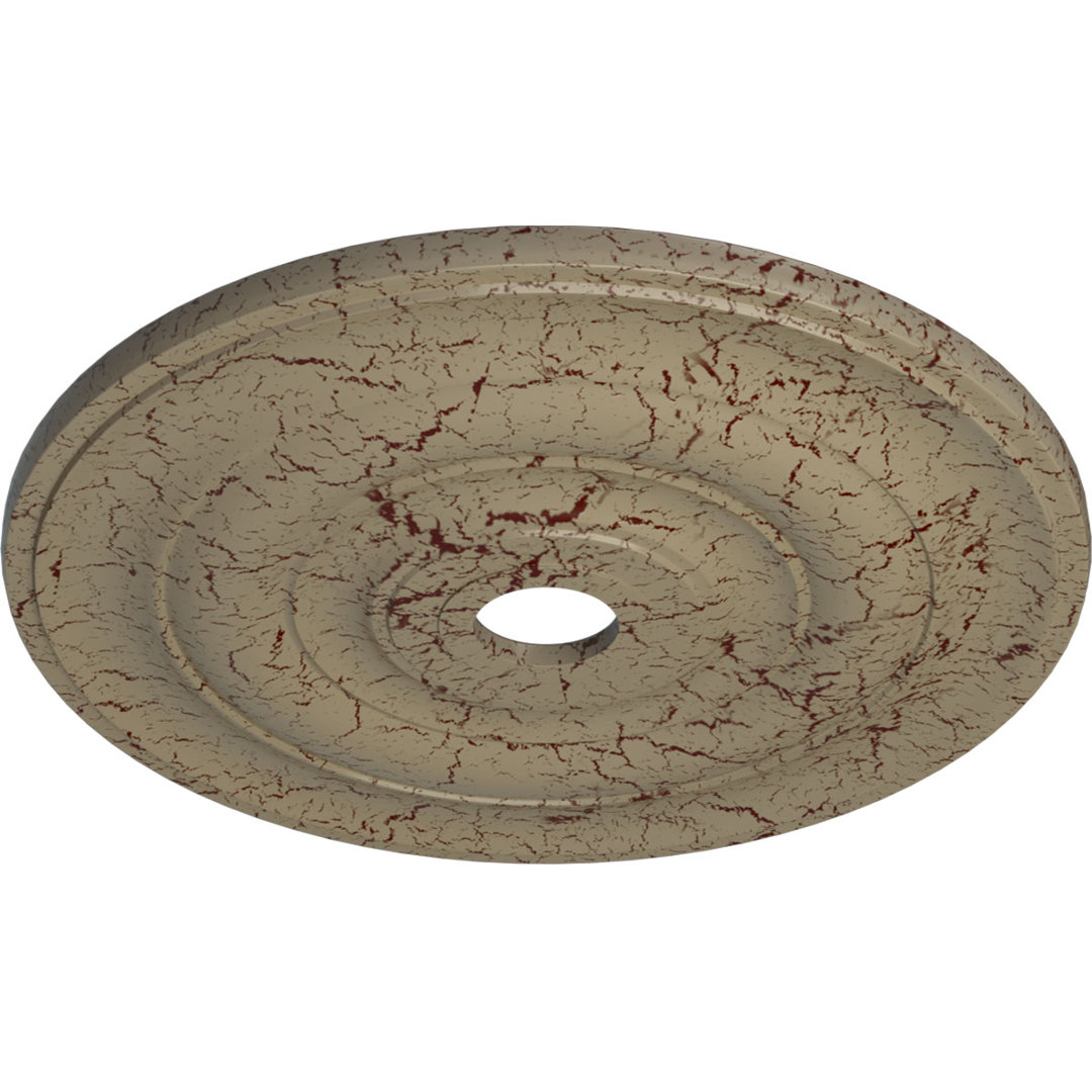 Endurathane Jefferson Ceiling Medallion, 26 1/2"OD x 3 5/8"ID x 1 1/2"P (Fits Canopies up to 5") Ekena Millwork 