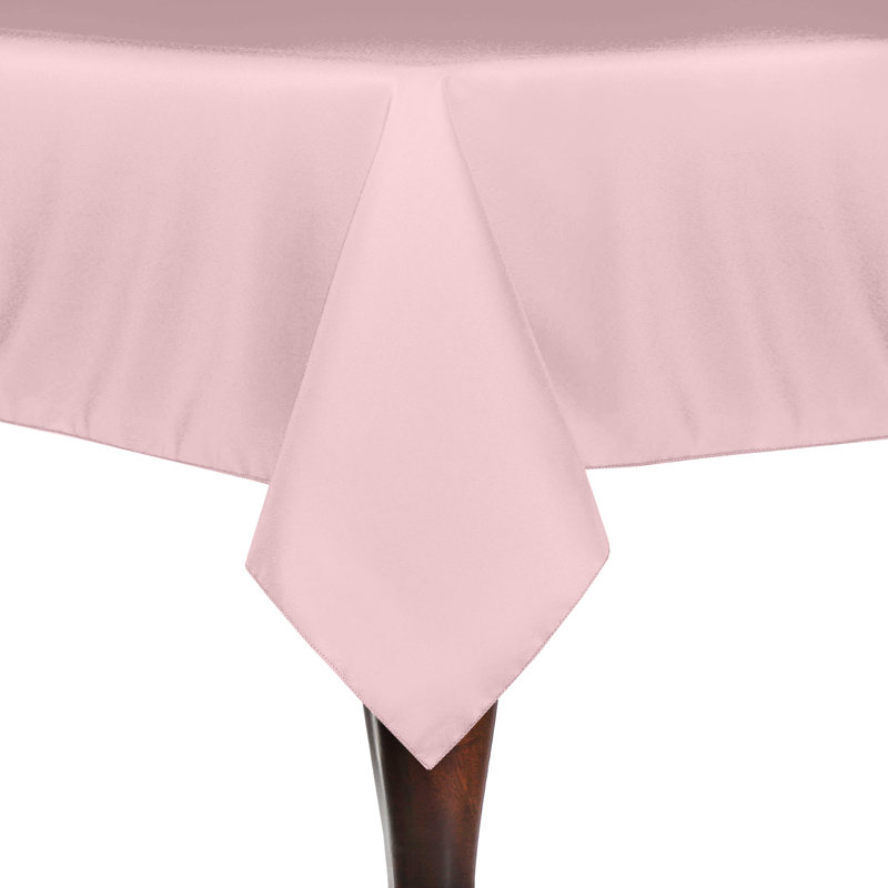 Solid Color Square Tablecloth, 90" x 60", Light Pink, 2