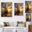 Voilier au coucher du soleil II sur toile-91250122-91250126
