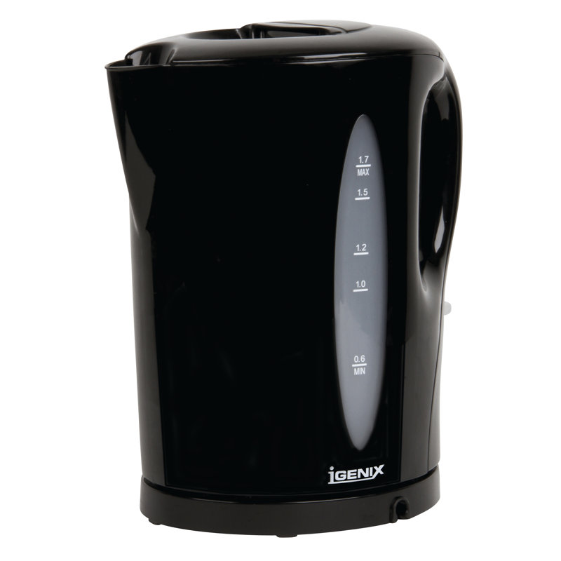 Igenix 2200W 1.7L Plastic Jug Kettle, Black