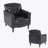 Enoks Tufted Leather Armchair-2044316491