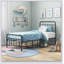 Metal Platform Bed Frame With Headboard No Box Spring Needed Twin BLACK
