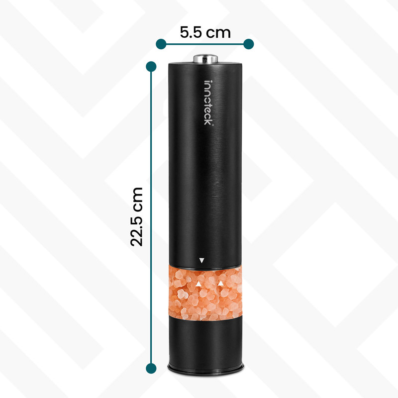 Brand Innoteck Essentials Battery Powered Salt & Pepper Mill Set, Black