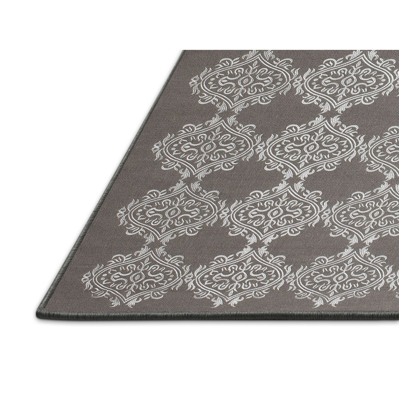 Tapis gris zone contemporaine, Rectangle 5 pi x 7 pi