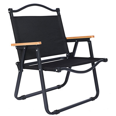 Chaise de camping pliante pour adultes avec poignée et sac de rangement