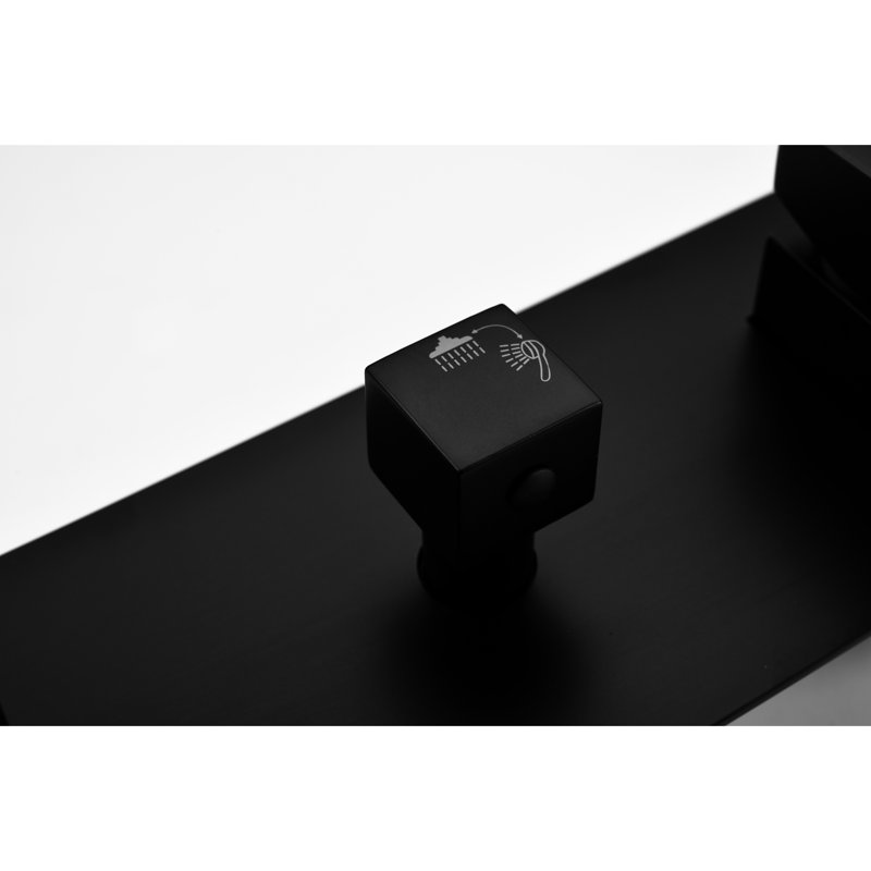 10 Inch Rainfall Shower - Matte Black With Handheld , Luxury Bathroom Rain, Brass Faucet Head Handheld, Rain Mixer